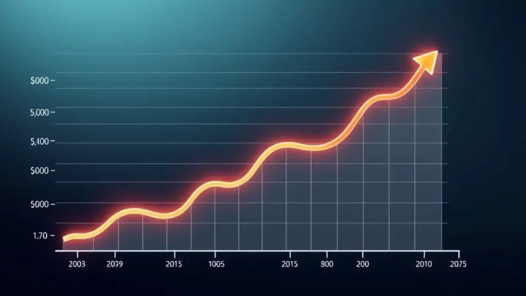 Graph illustrating cash flow with upward trend, professional data visualization, clean and modern Gráfico de fluxo de caixa mostrando crescimento financeiro de empresa.