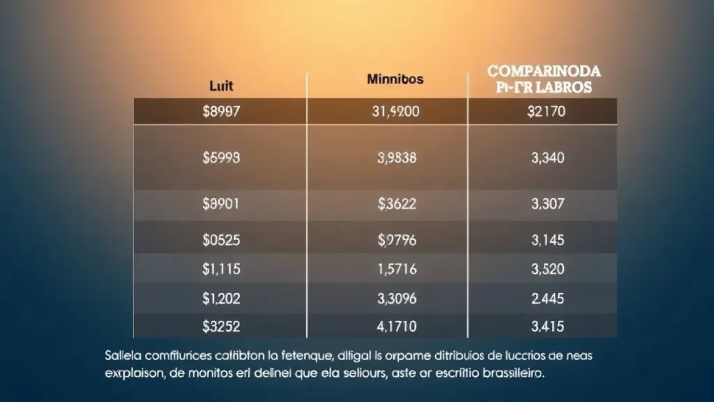 Tabela comparativa pró-labore, salário e distribuição de lucros exibida em um monitor em Tabela comparando pró-labore, salário e distribuição de lucros em contexto de empresa brasileira.