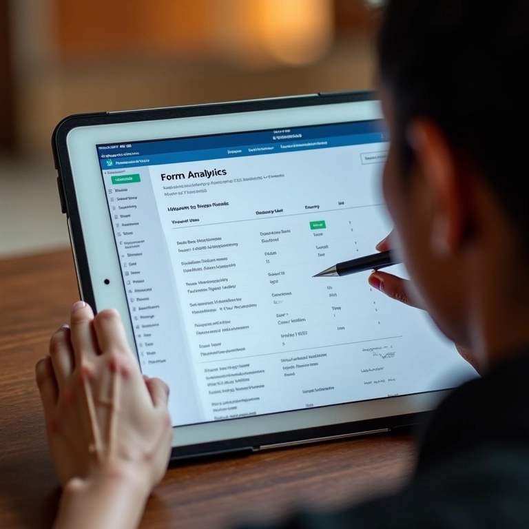 Análise da interação com formulários online.