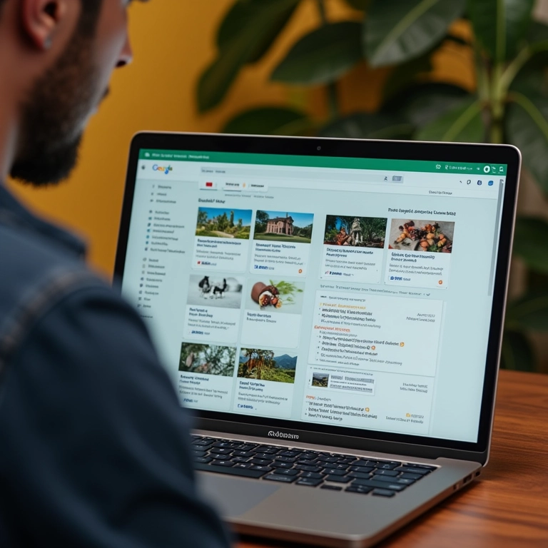 Analista de marketing escolhendo canais de exibição para anúncios no Google Ads.