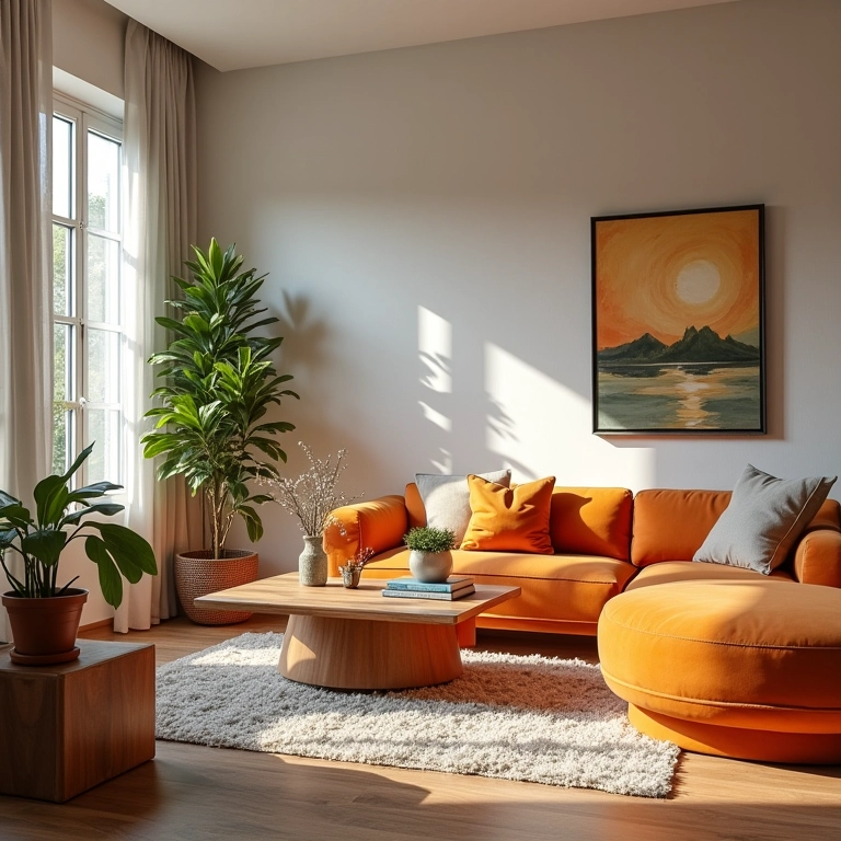 Apartamento brasileiro estiloso com design intuitivo e funcional.