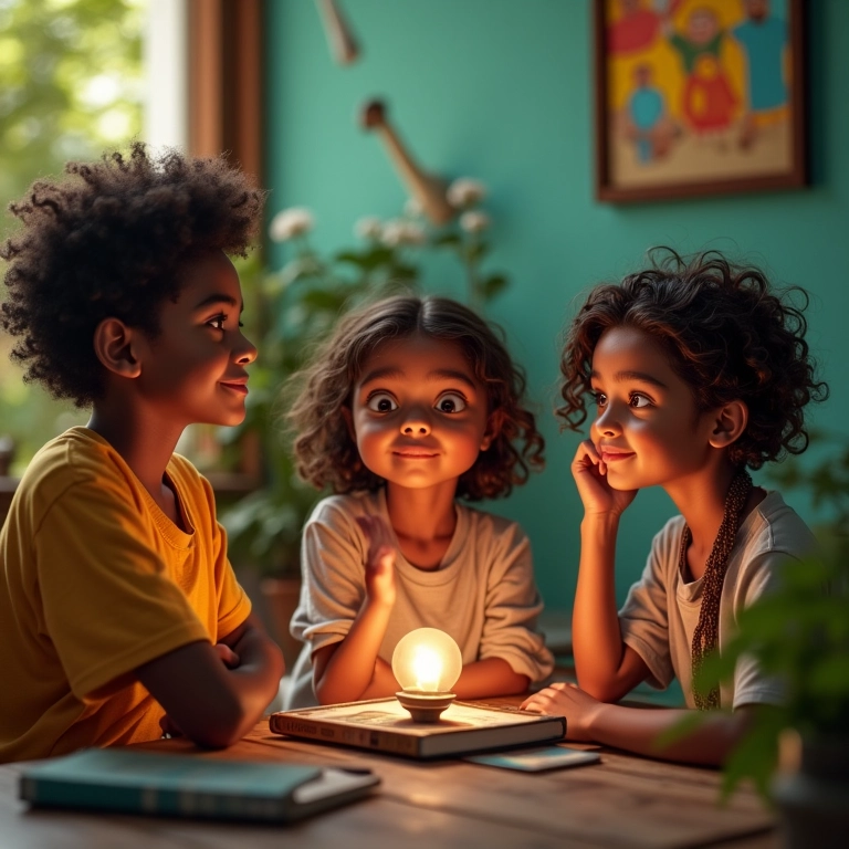 Brasileiros interagindo com plataforma de IA para conteúdo personalizado.