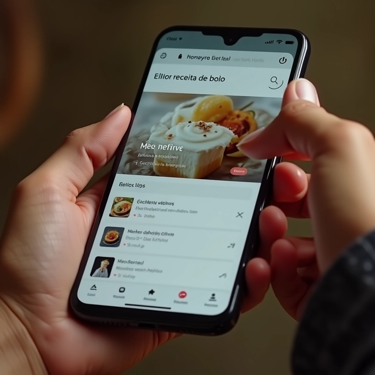 Busca por receita de bolo em blog de e-commerce: exemplo de palavra-chave informacional.
