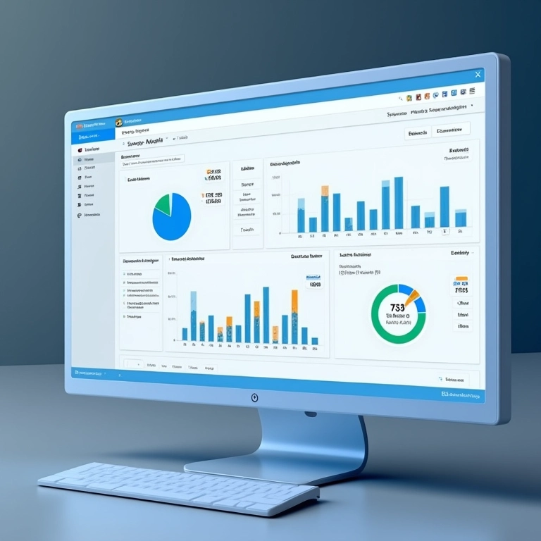 Dashboard do Google Analytics exibindo métricas importantes.