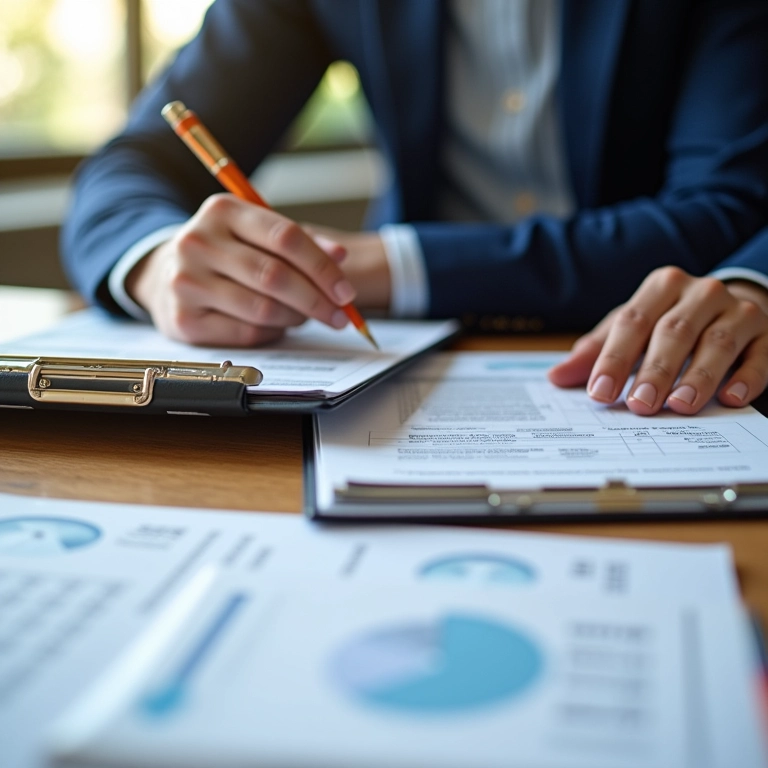 Declaração de imposto de renda facilitada com finanças separadas.