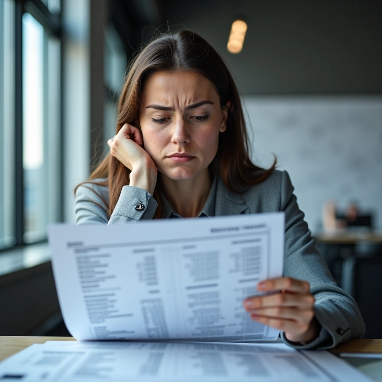 Empresária frustrada com as limitações de um ERP gratuito.