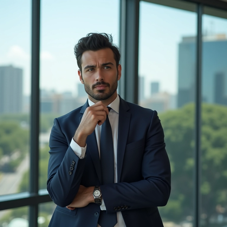 Empresário ponderando a necessidade de migrar para um ERP pago.