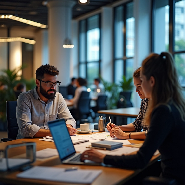 Equipe analisando recebíveis para reduzir prazo médio.