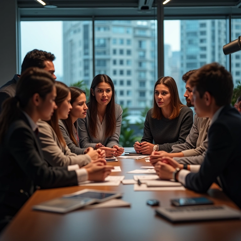 Persona de Marketing em SP Conheça Seu Cliente Ideal Equipe de marketing diversa colaborando em São Paulo.