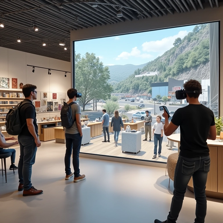 Equipe reduzindo custos com RV em design de loja virtual.