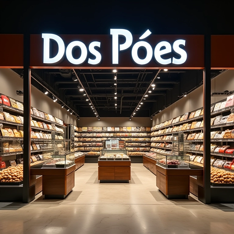 Fachada da Galeria dos Pães na Avenida Paulista com grande variedade de produtos.