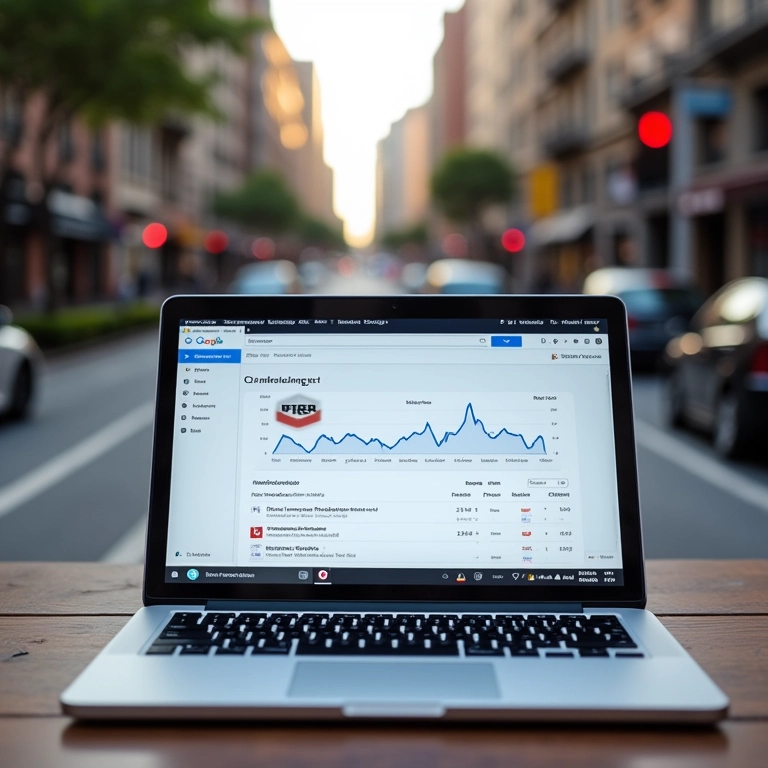 Gráfico de CTR (Taxa de Cliques) em resultados locais no Google Search Console.