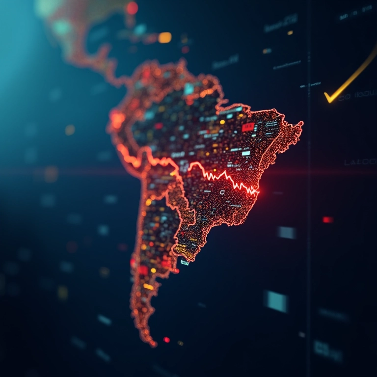Gráfico do Índice de Força Relativa (IFR) sobreposto ao mapa de São Paulo, representando a análise técnica.