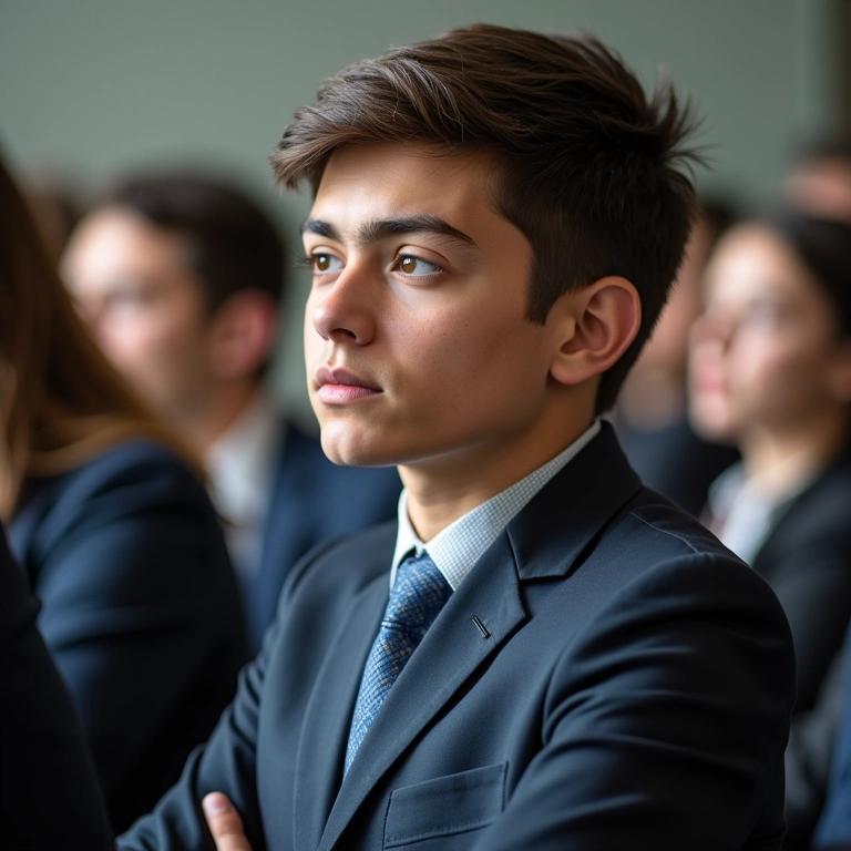 Jovem profissional participando de um workshop em São Paulo, aprendendo habilidades técnicas e comportamentais.