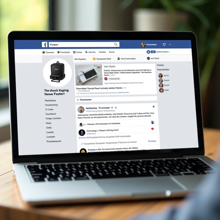 Listagem de produto otimizada com palavras-chave no Facebook Marketplace.