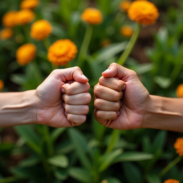 Mãos se separando, simbolizando a dificuldade de dizer não.