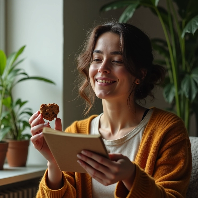 Mulher celebrando a conquista de dizer não.