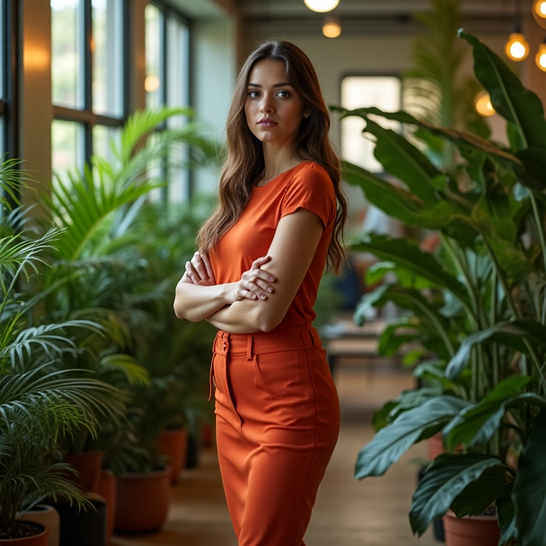 Aprenda a Dizer Não e Transforme Sua Produtividade e Bem-Estar Mulher em escritório vibrante recusando pedido com confiança.