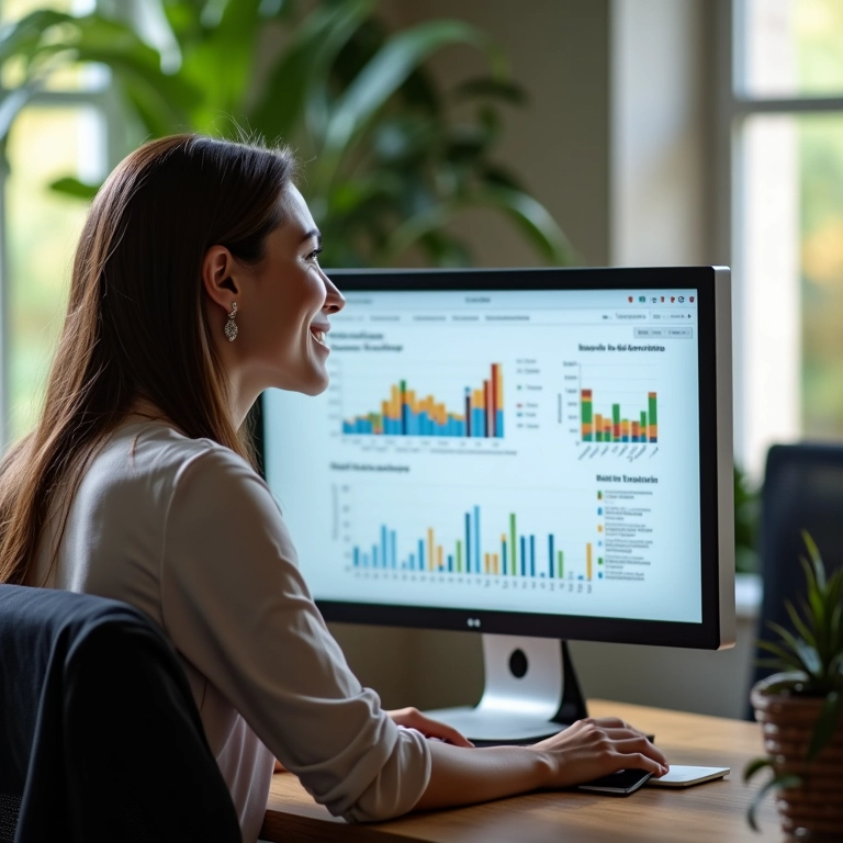 Mulher sorrindo ao ver o aumento da velocidade do e-commerce após implementar CDN.