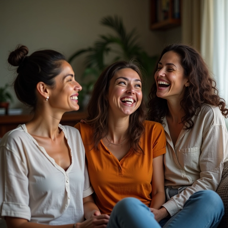 Mulheres construindo uma rede de apoio forte.