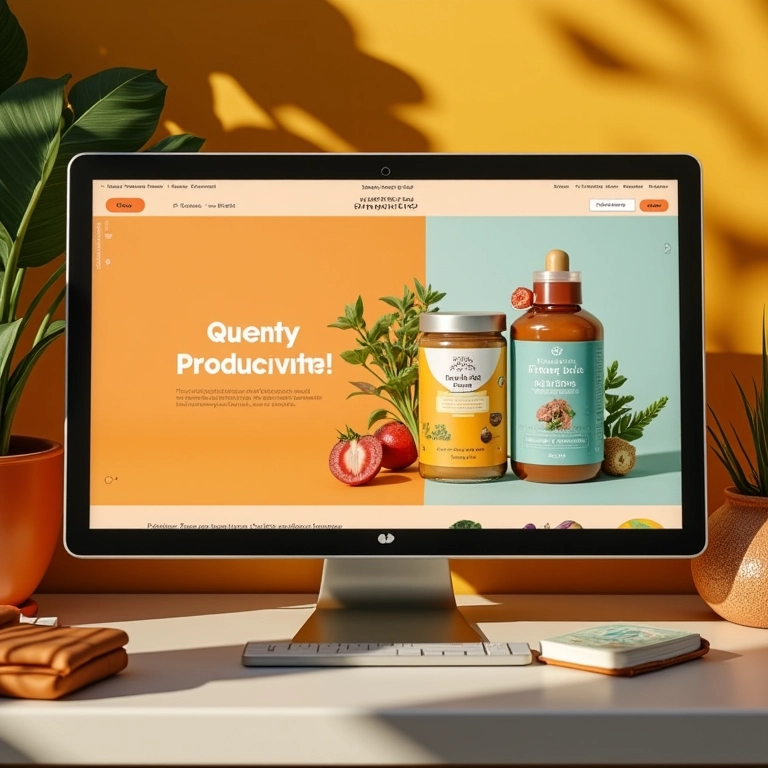 Paleta de cores vibrante influenciando design de e-commerce.