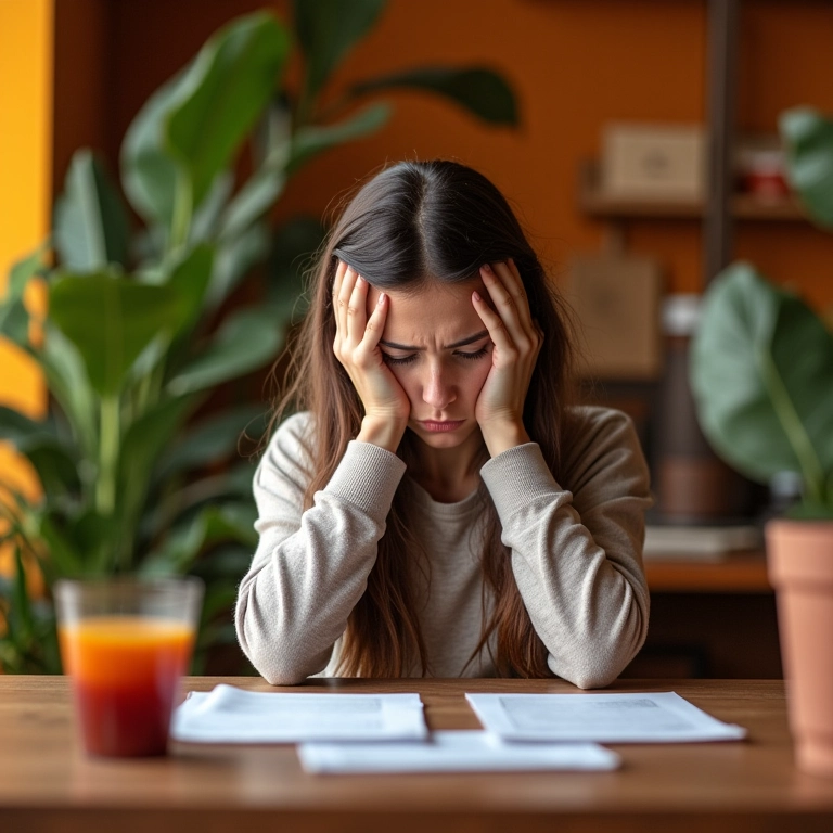 Pessoa estressada durante negociação desfavorável.