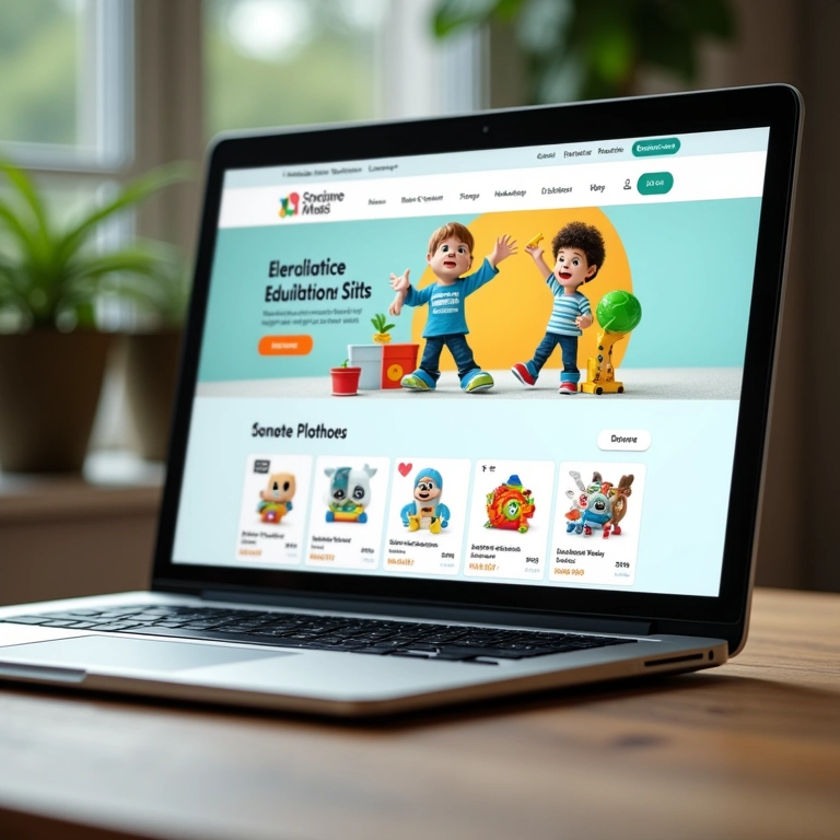 Plataforma de e-commerce profissional para loja de brinquedos educativos online.