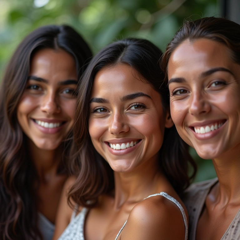 Retrato de um grupo diverso de brasileiros sorrindo e demonstrando alegria.
