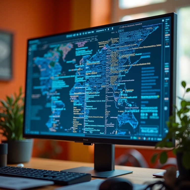 Tela mostrando coleta e processamento de dados com IA.