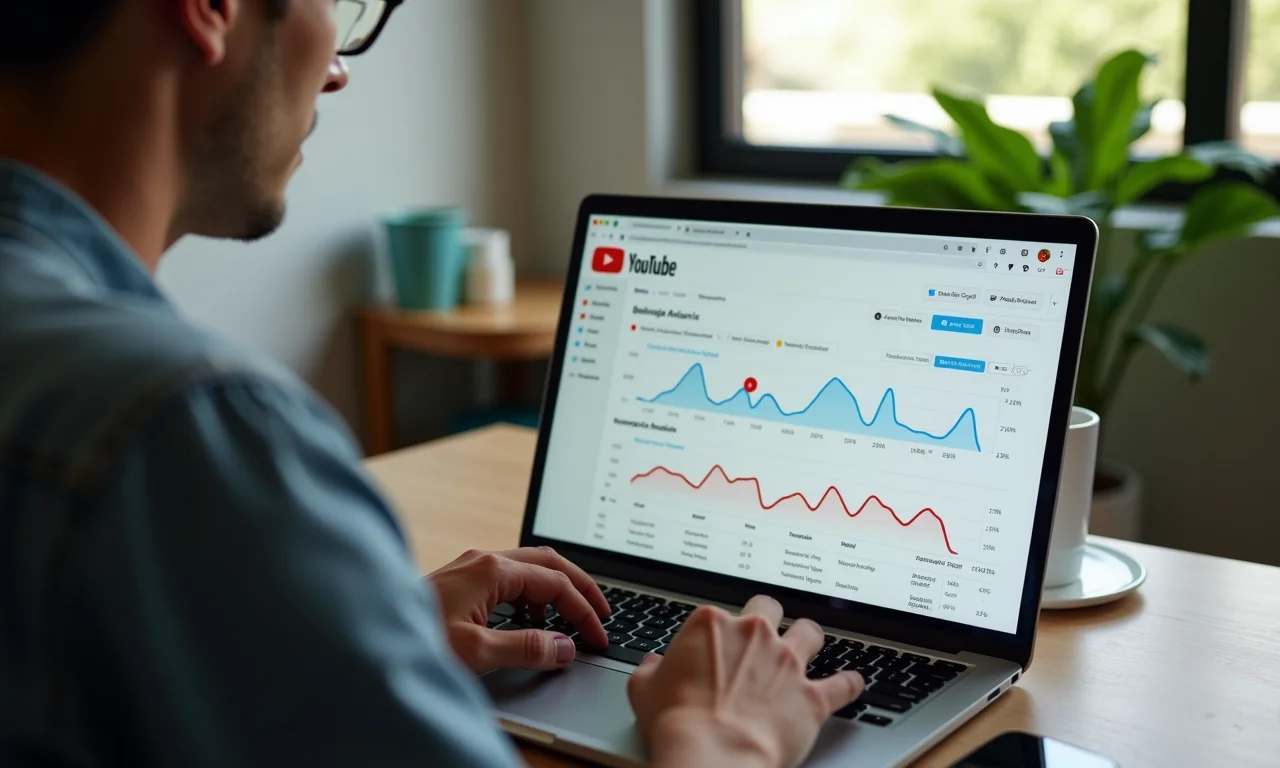 Analista monitorando o desempenho de campanhas TrueView no YouTube.