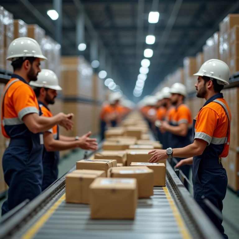 Principais Desafios da Logistica no Brasil para Ecommerces Armazém de e-commerce brasileiro em plena atividade, mostrando a eficiência da logística.