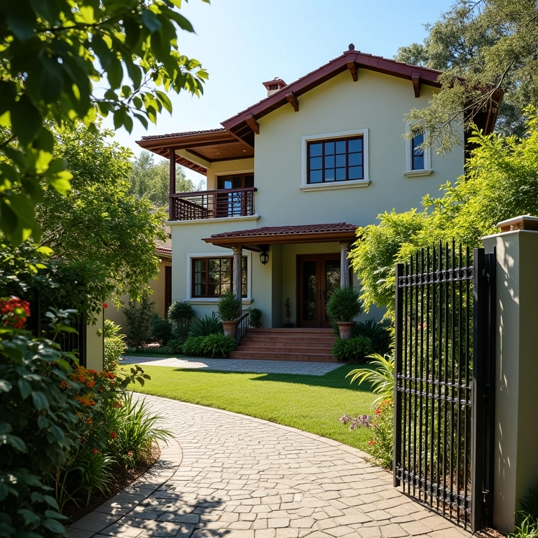 Casa segura em condomínio fechado em SP, com jardim bem cuidado.