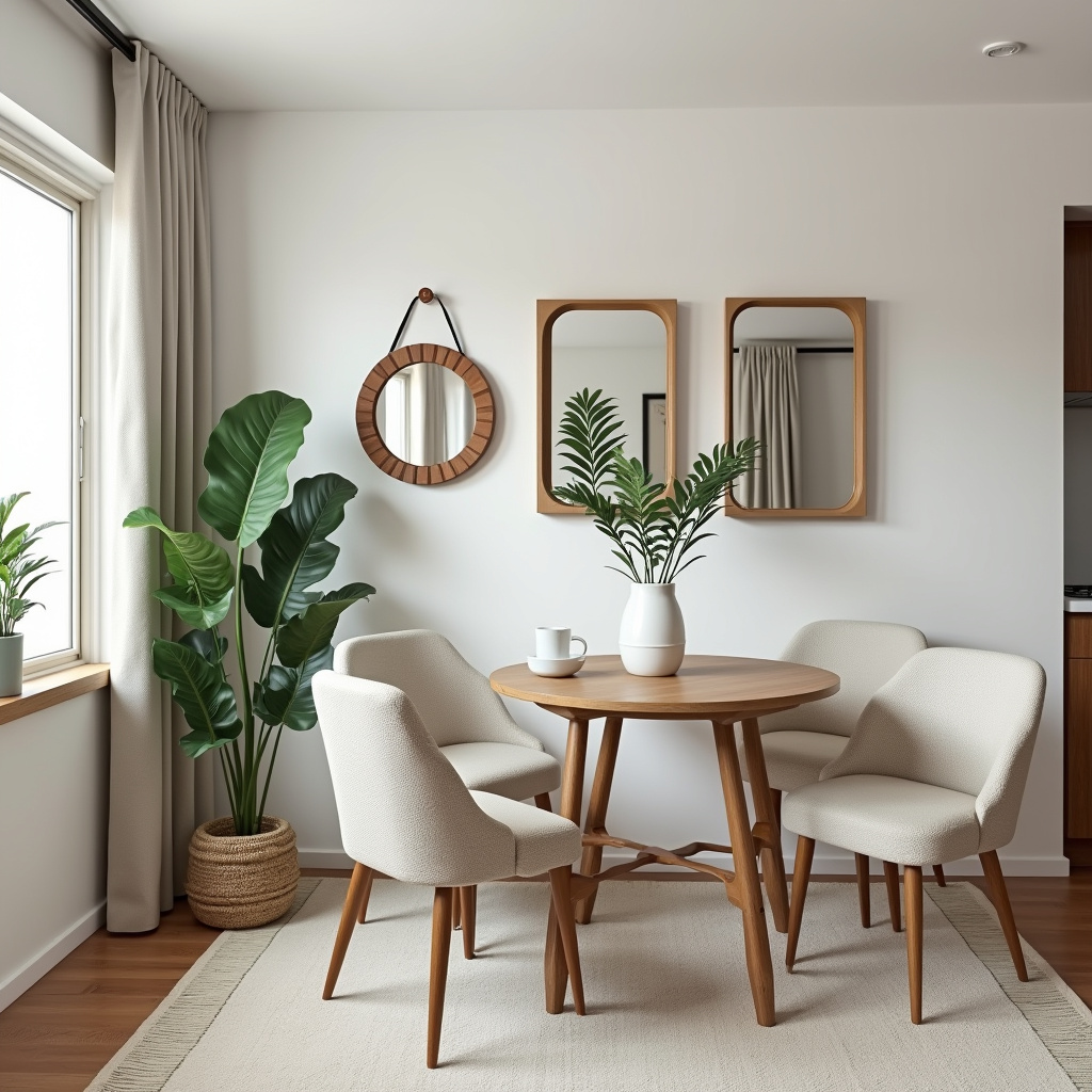 Decorating a small apartment in Balneário Camboriú, mirrors, plants, clean design, bright Decoração funcional e elegante para apartamento pequeno em BC.