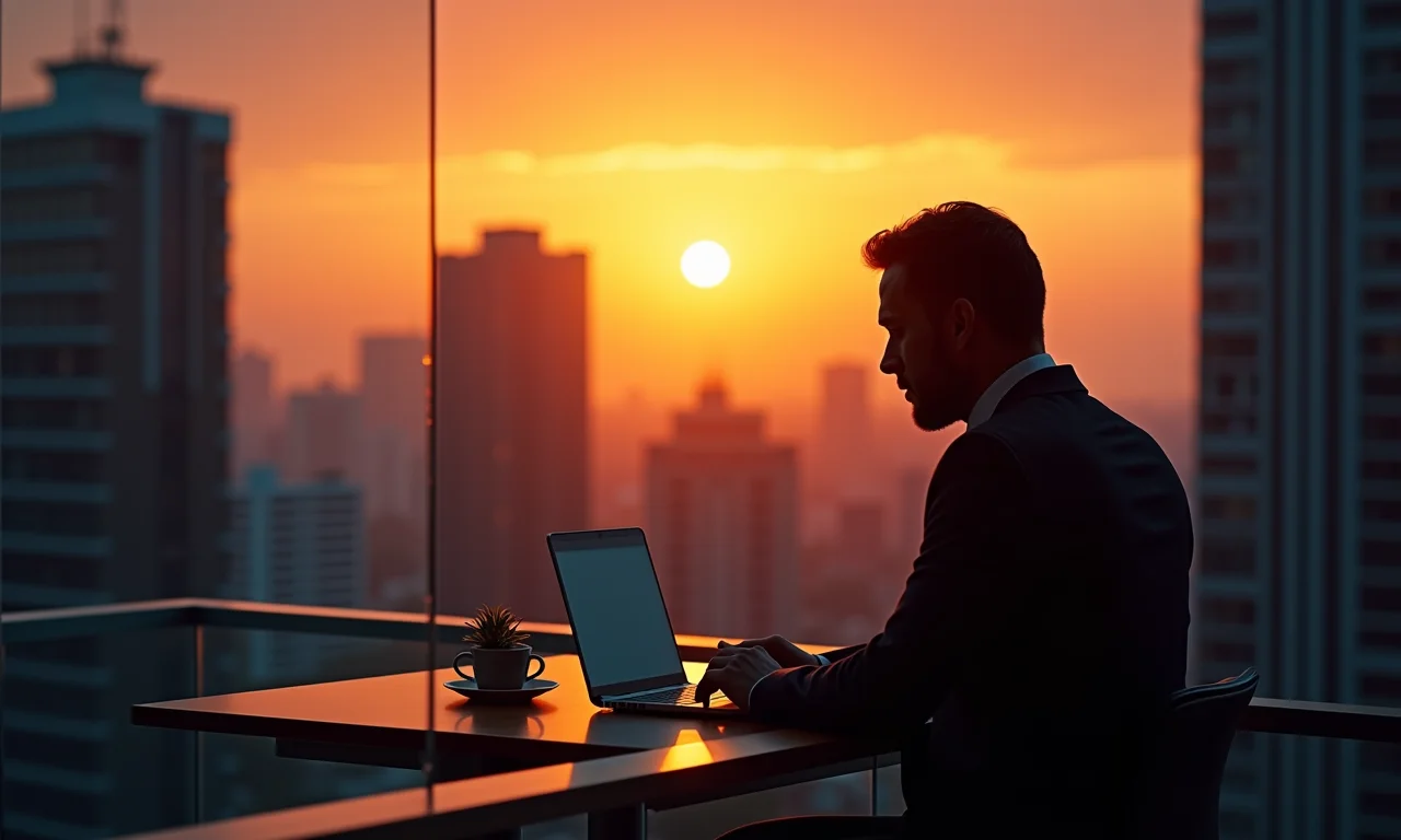 Edifício de escritórios moderno em São Paulo ao entardecer, representando a importância da LGPD para profissionais paulistanos.