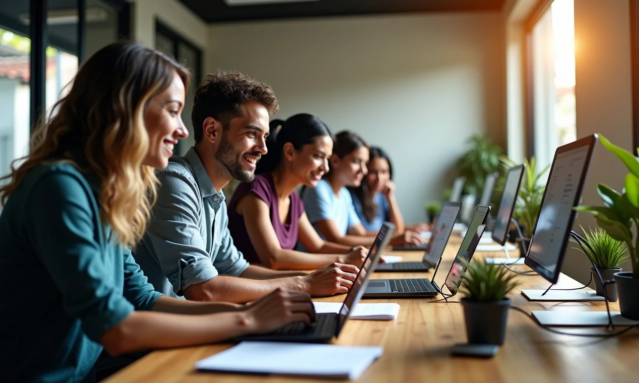 Empreendedores pesquisando concorrência em SP.
