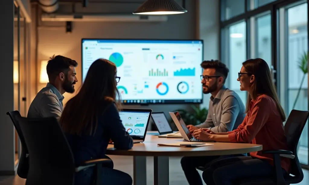 Display Marketing Google Ads em SP Anuncie em Milhões de Sites Equipe diversa trabalhando em campanha de Display Marketing Google Ads em São Paulo.