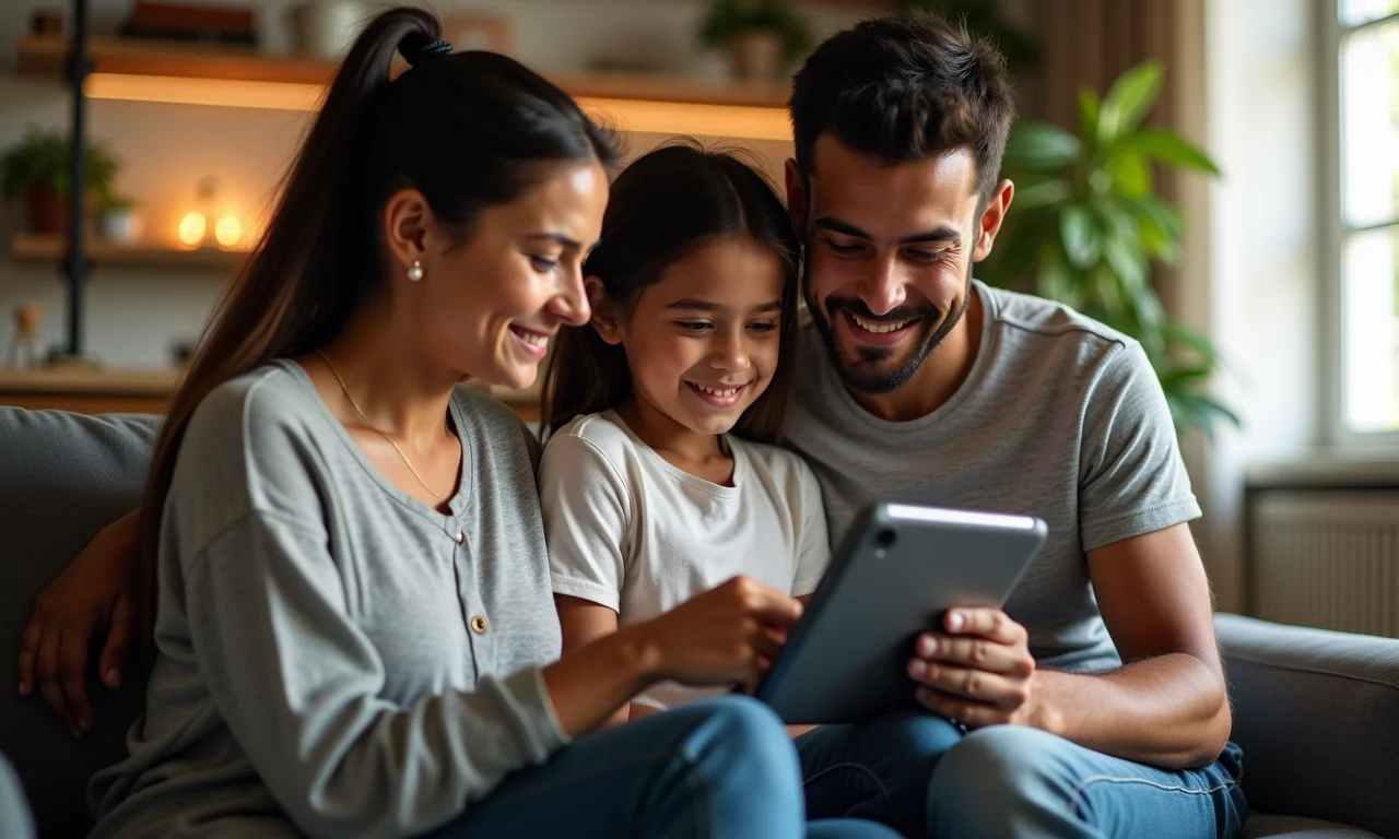 Família brasileira explorando produtos na Amazon Brasil.