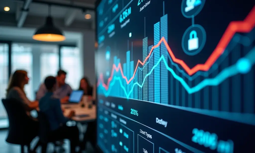 Curiosidades Sobre Growth Hacking Técnicas Inovadoras Gráfico de crescimento e ícones de tecnologia representando growth hacking.