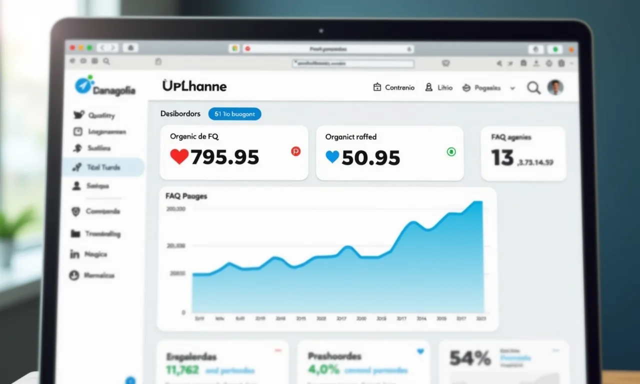 Gráfico mostrando aumento do tráfego orgânico após otimização da FAQ.