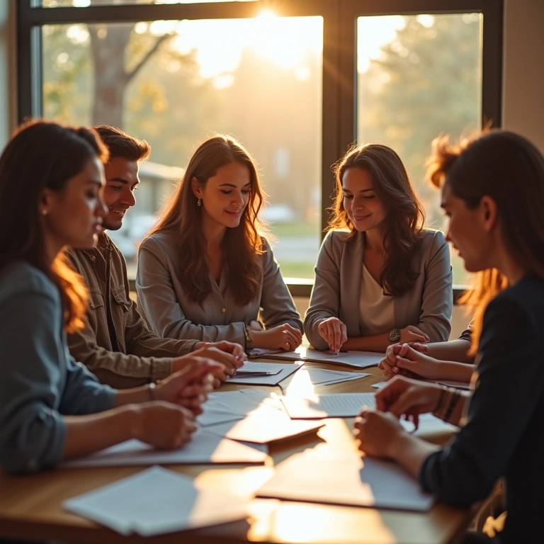 A Mudança de Mentalidade Para Transformar Seguidores em Clientes Grupo diversificado de empreendedores colaborando em ideias de negócios.