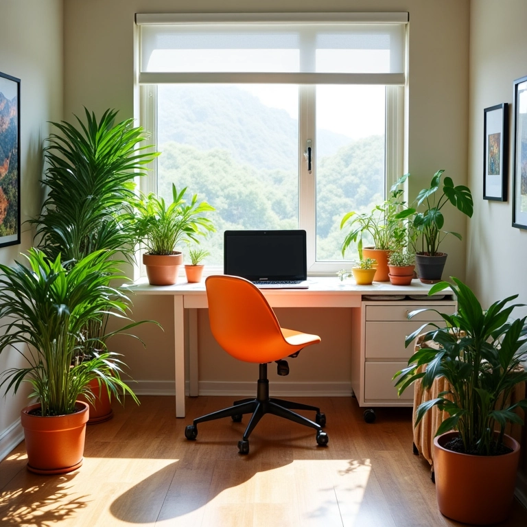 Home Office Produtivo em SP Otimize Seu Espaço e Tempo Home office produtivo e moderno em São Paulo, com iluminação natural e design brasileiro.