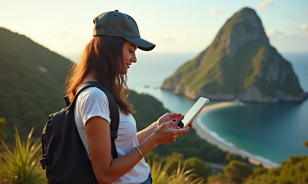 Influenciador usando ferramentas de IA para redes sociais.