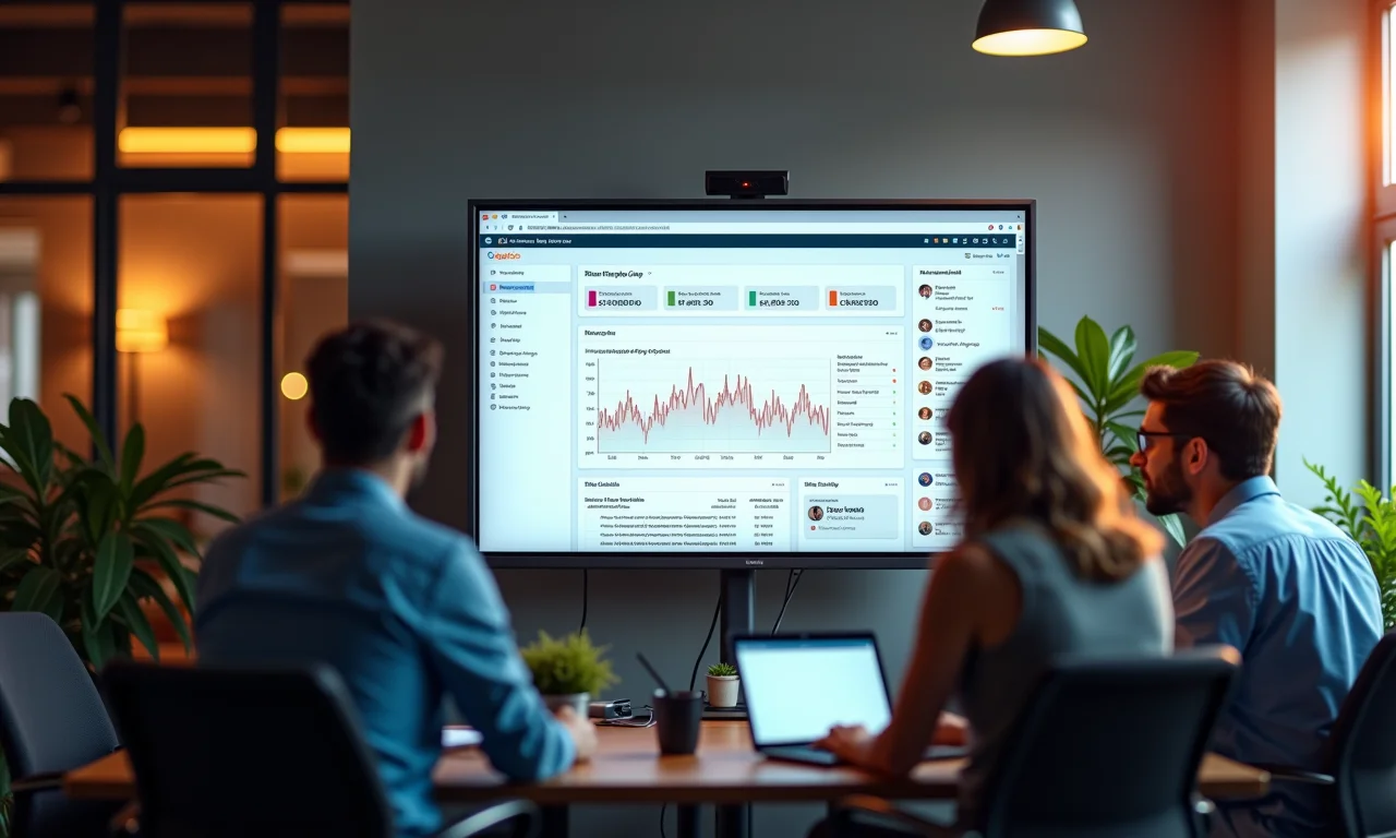 Interface do HubSpot sendo utilizada em escritório em São Paulo.