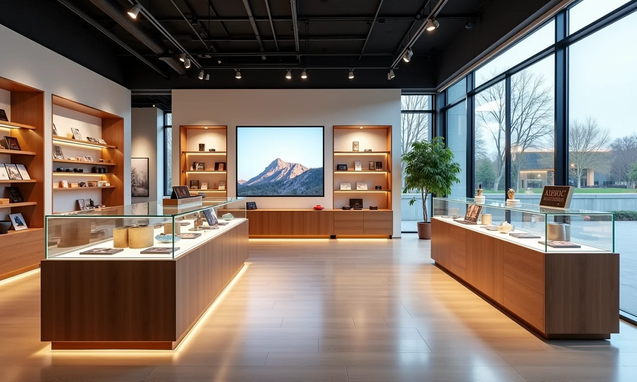 Interior da loja Magazine Luiza combinando digital e físico.