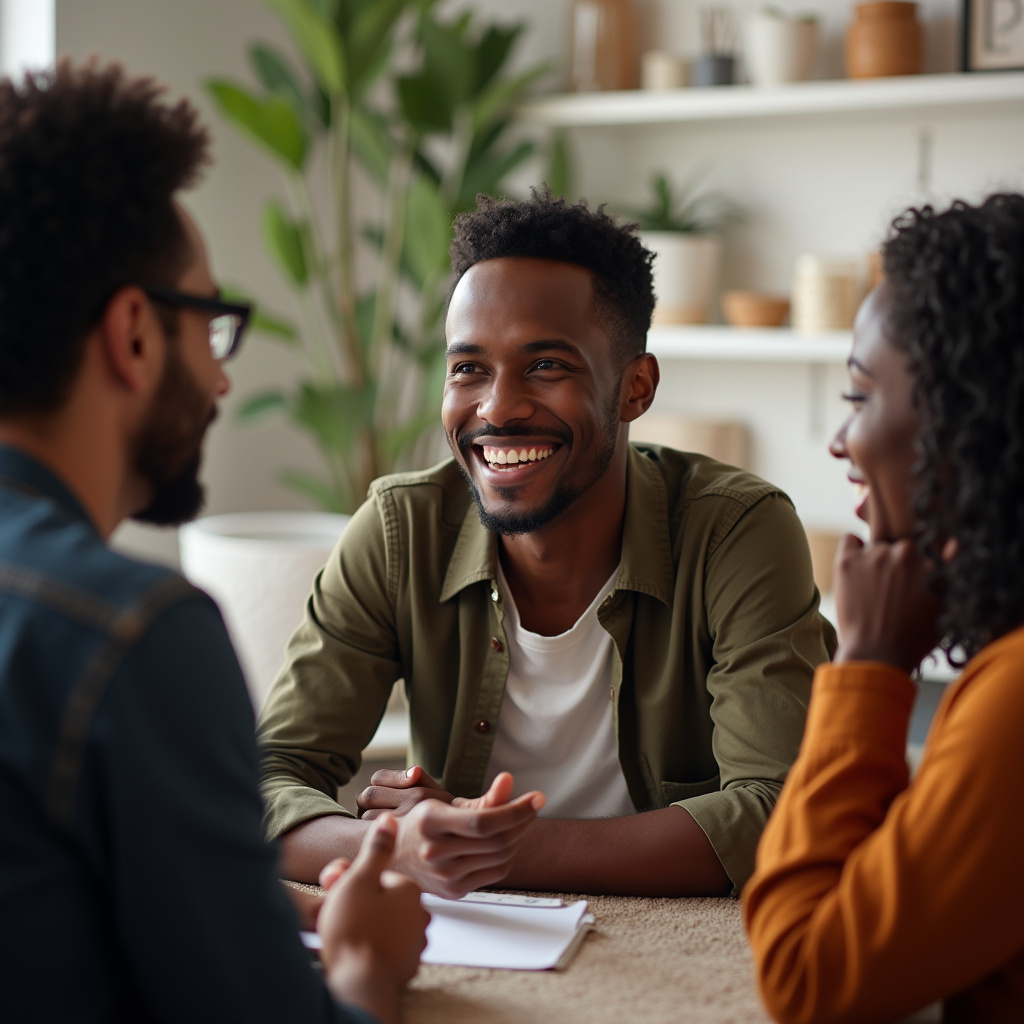 Lifestyle photography of a diverse entrepreneur interacting with followers, building community Interagindo com seguidores TikTok.