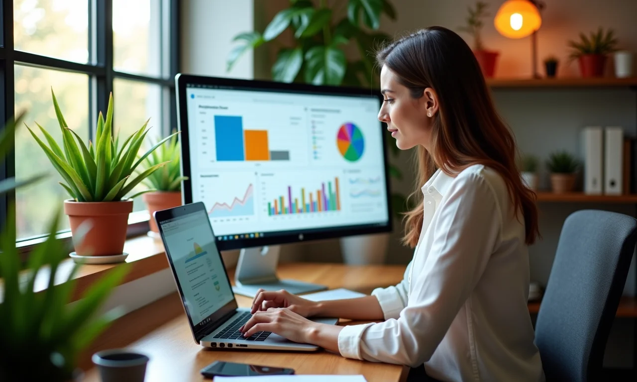 Mulher analisando benefícios da automação de marketing em SP.