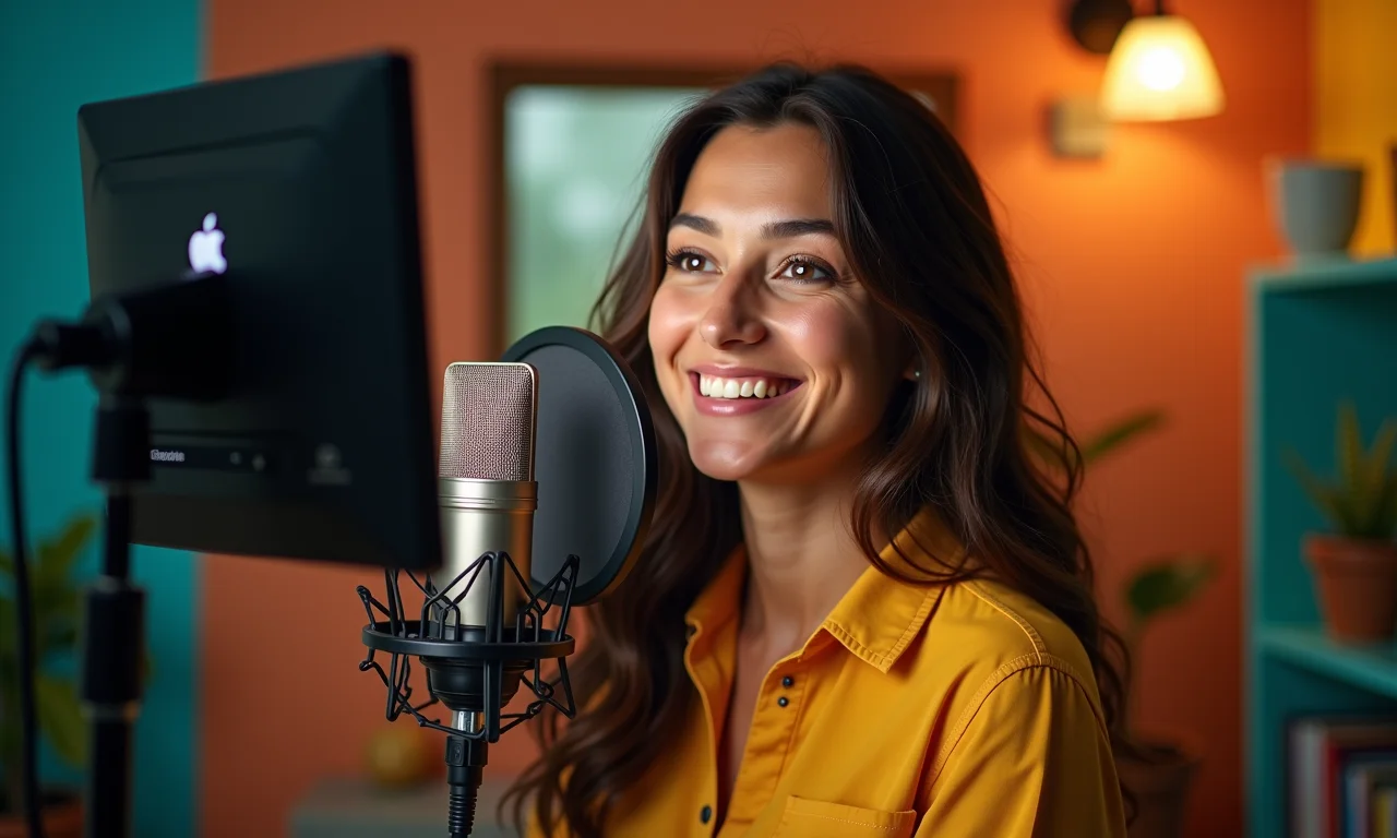 Mulher brasileira criando vídeo engajador para YouTube com marketing de afiliados.