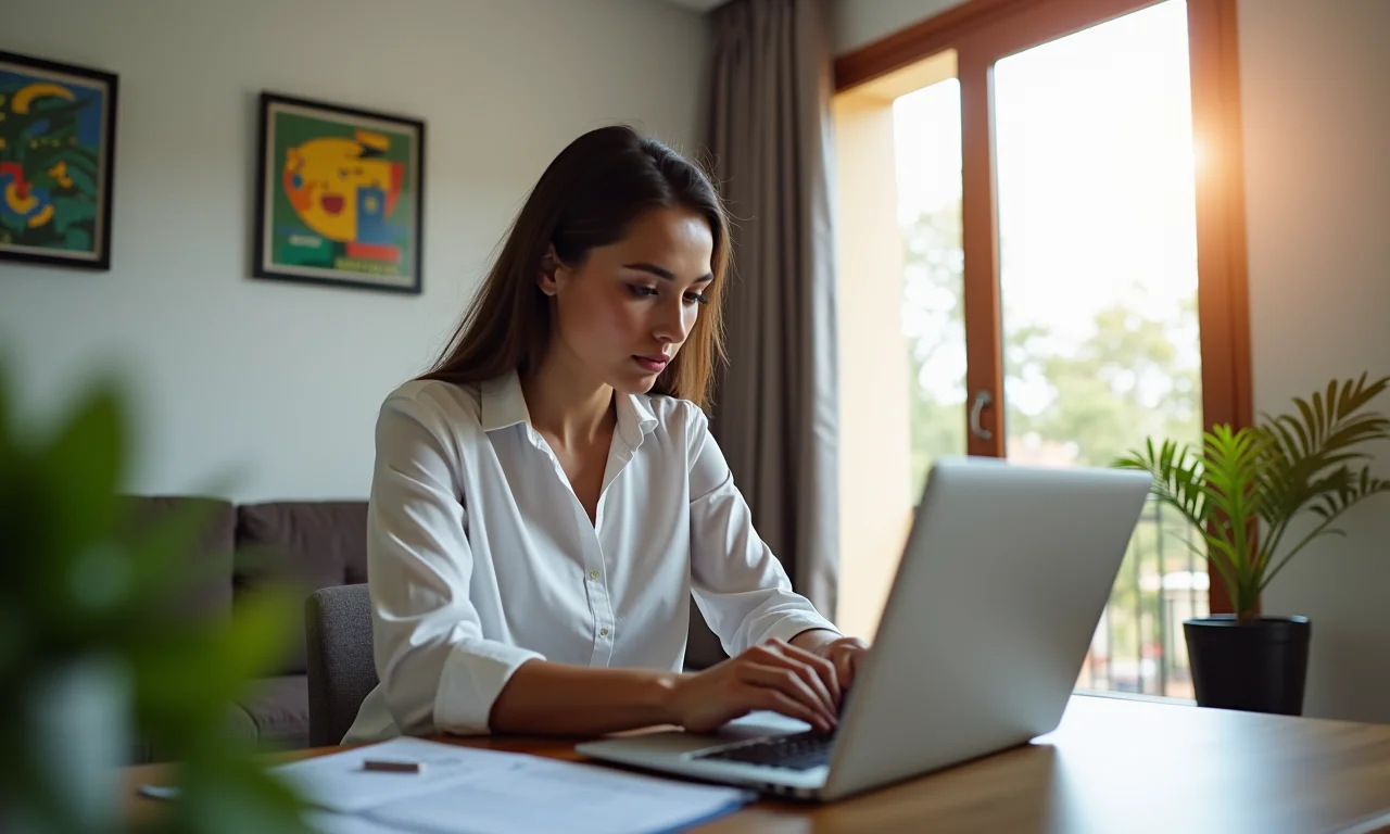 Mulher calculando o custo do seguro de vida em SP.