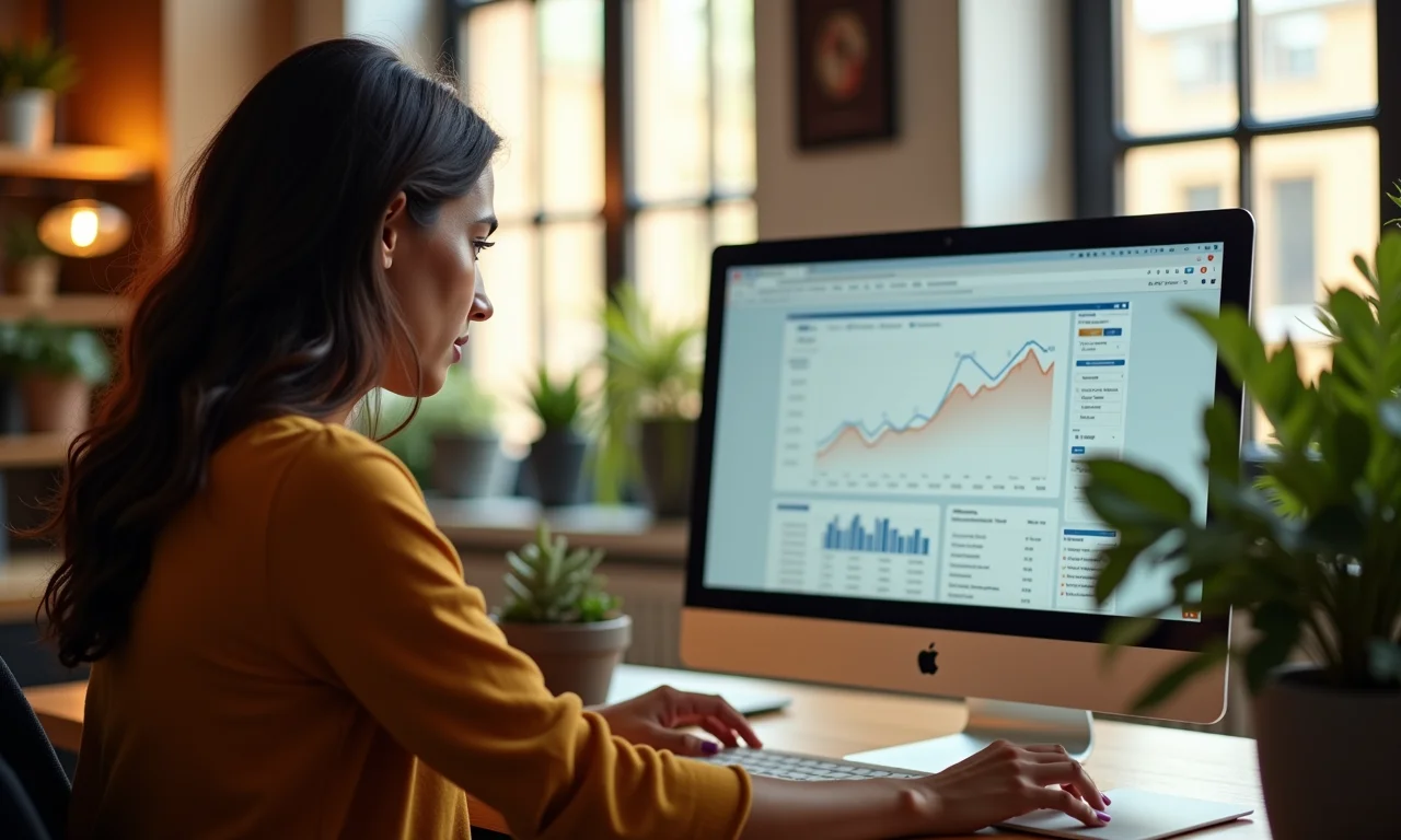 Mulher otimizando taxa de conversão em e-commerce.