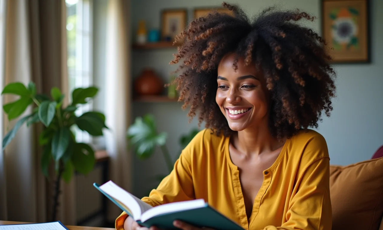 Mulher refletindo sobre seus valores em apartamento estiloso em SP.